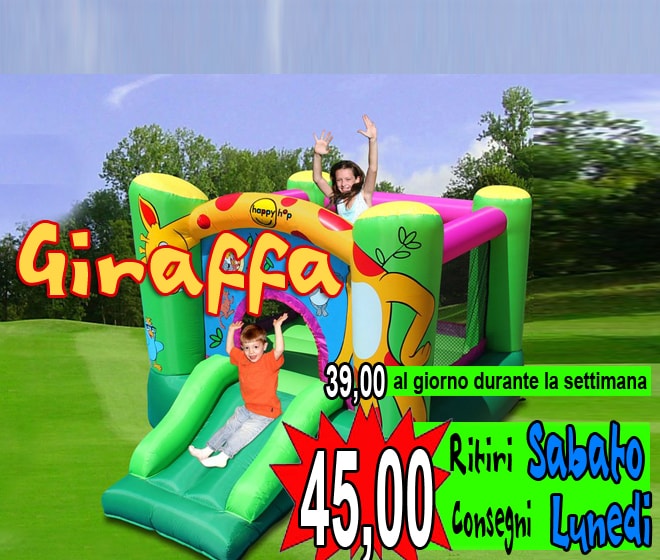 gonfiabile Giraffa| noleggio gonfiabili padova